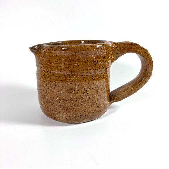 Handmade Kiln fired Short Pitcher Heavy For Size Name Carved In bottom James - Picture 1 of 9